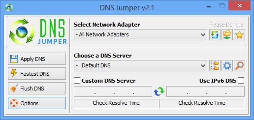 Phần mềm đổi địa chỉ ip DNS Jumper 