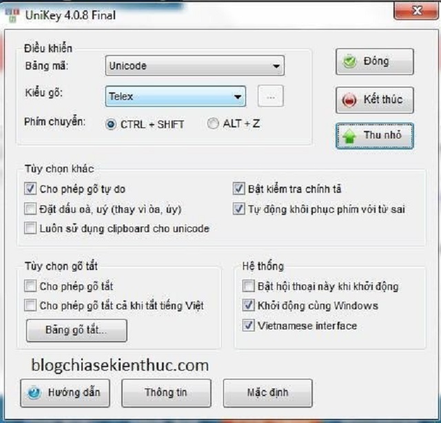 Phần mềm gõ tiếng Việt Unikey