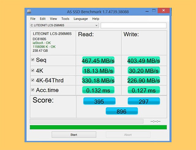 Phần mềm test tốc độ ổ cứng AS SSD Benchmark 