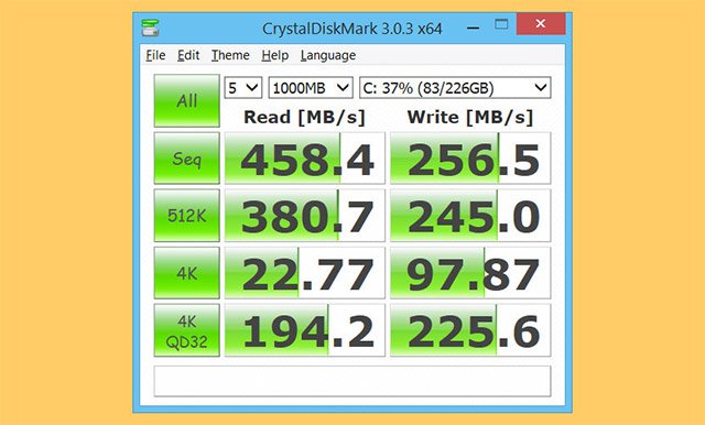 phần mềm test tốc độ ổ cứng CrystalDiskMark