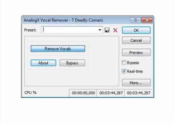 Phần mềm tạo beat nhạc từ bài hát AnalogX Vocal Remover