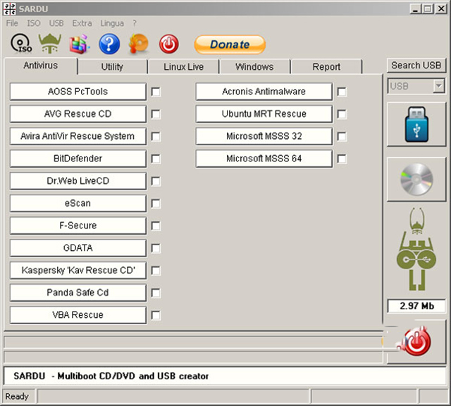 Phần mềm tạo USB Boot SARDU