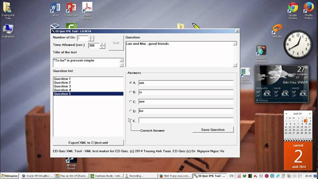 phần mềm trộn đề trắc nghiệm ED Quiz 