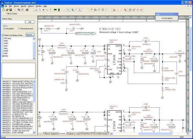 Phần mềm vẽ sơ đồ mạch điện TinyCad