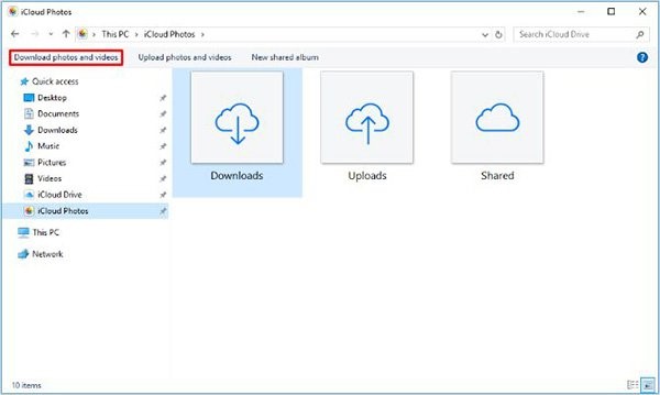 tải ảnh từ iCloud xuống Windows PC