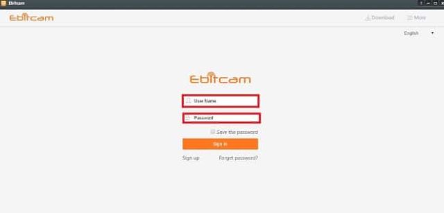 Phần mềm xem camera Ebitcam