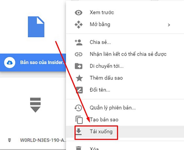 Tạo bản Copy để tải file từ Google Drive bị cấm bước 5