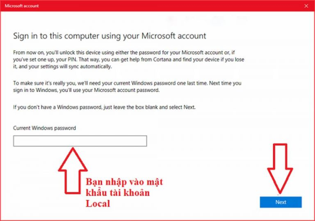 Đăng ký tạo tài khoản Microsoft trong Setting bước 9