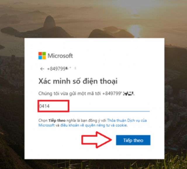 Đăng ký tài khoản Microsoft trên trang bước 5