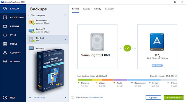 Tính năng Acronis True Image 2021