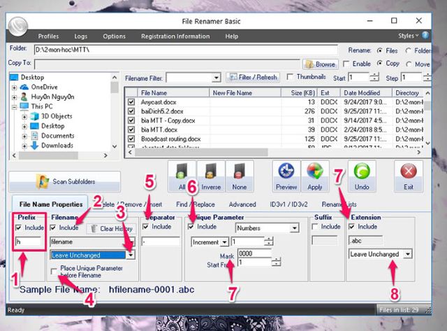 Phần mềm File Renamer Basic 2