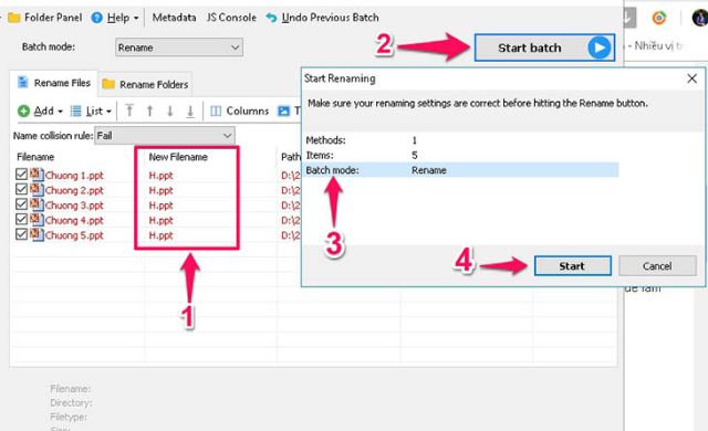 Phần mềm Advanced Renamer 3