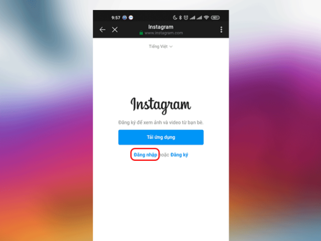 Vô hiệu hóa Instagram trên Smartphone bước 1