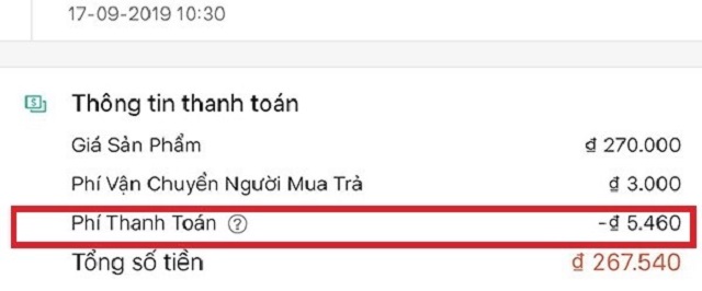 Chi phí tính theo giá trị mỗi đơn hàng