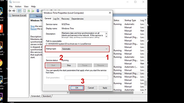 Windows Time bước 3
