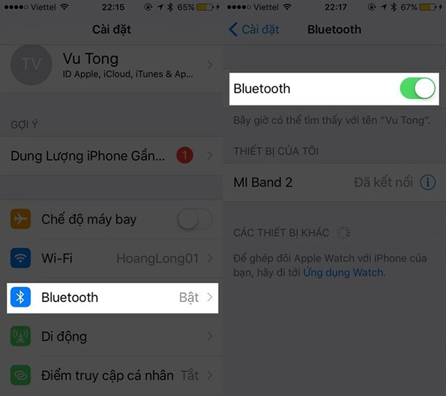 Cách kết nối tai nghe bluetooth với Iphone