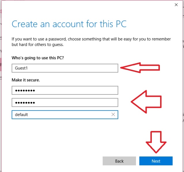 Cách tạo tài khoản khách trên Win 10 bằng User Account 7