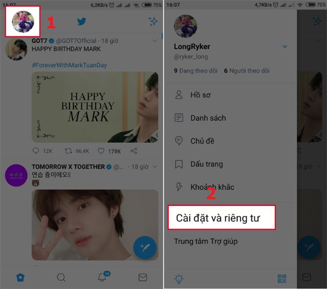 Cách xóa tài khoản Twitter trên điện thoại 1