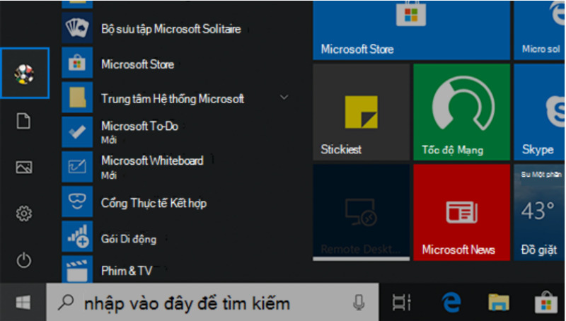 Chuyển đổi tài khoản Microsoft trên Win 10 