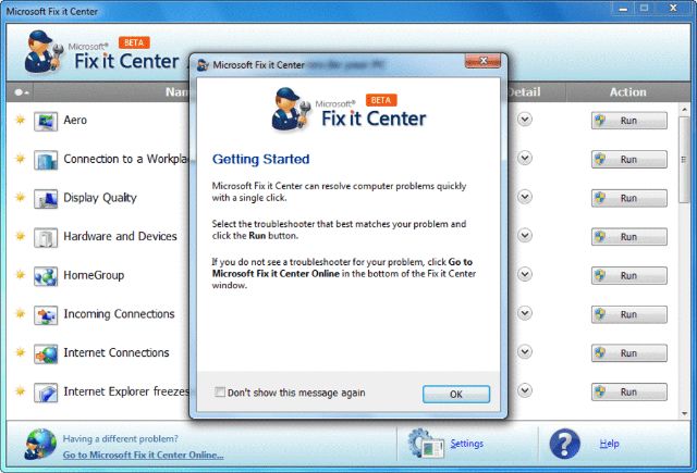 Sử dụng công cụ Fix it của Microsoft