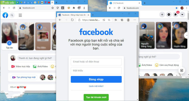Dùng nhiều trình duyệt để đăng nhập
