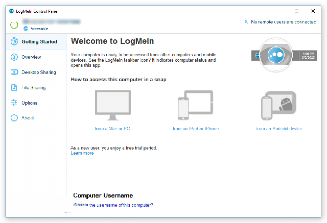 Phần mềm điều khiển máy tính từ xa LogMeIn Pro