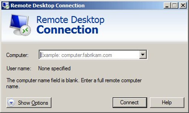 Phần mềm điều khiển máy tính từ xa Windows Remote Desktop 