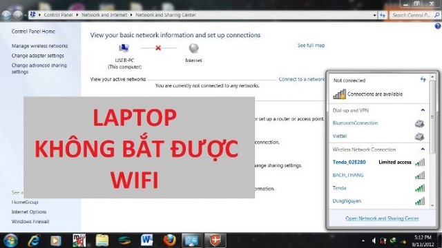 Tại sao máy tính không bắt được wifi