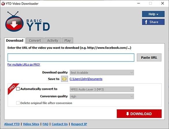 Download video YouTube bằng YTD Video Downloader