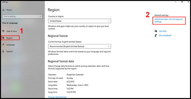 Thay đổi server Internet  Time bước 1