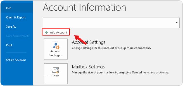 thêm tài khoản Gmail vào Outlook bằng POP 2