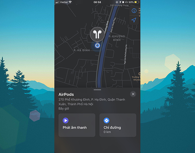 Tìm AirPods bị mất