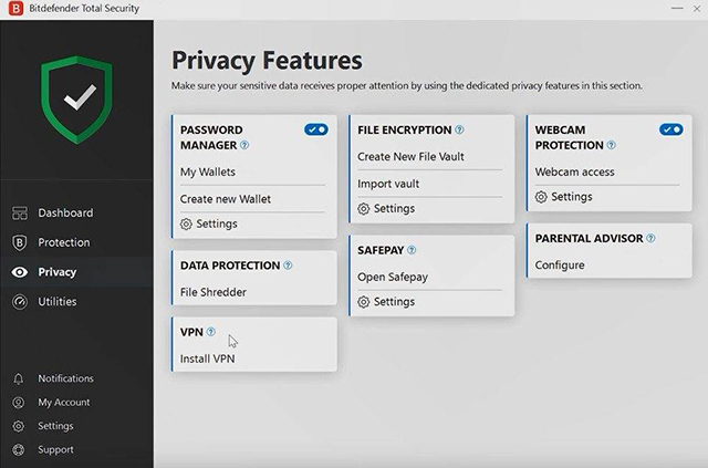 tính năng của BitDefender Internet Security