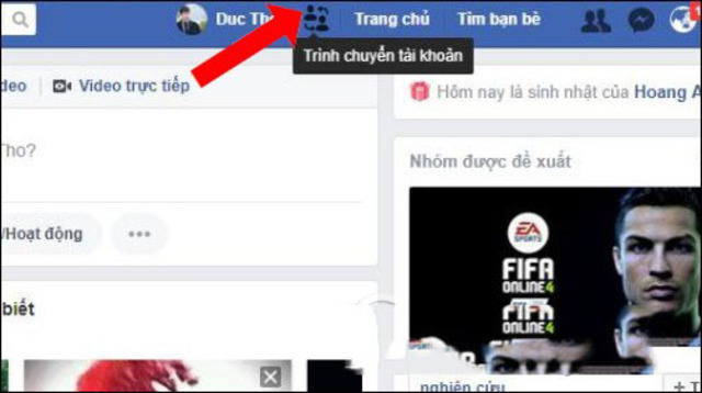 Tính năng đăng nhập nhiều tài khoản Facebook 1