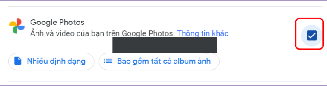 Xuất ảnh bằng Google Takeout 2