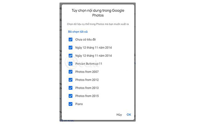 Xuất ảnh bằng Google Takeout 3