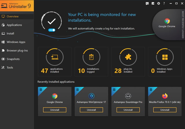 Phần mềm Ashampoo Uninstaller