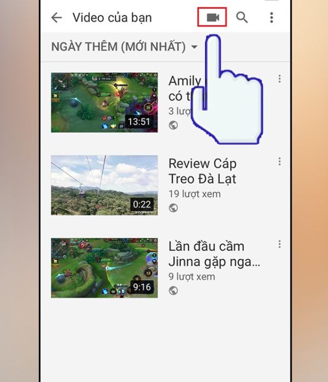 cách tải video lên Youtube bằng điện thoại 2