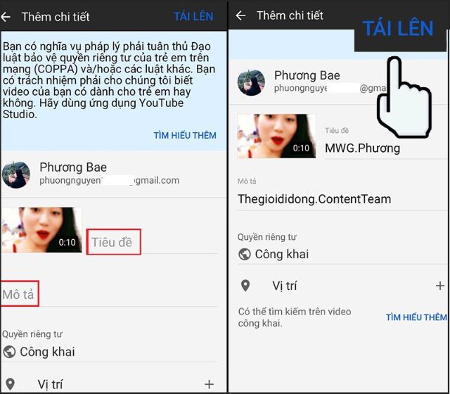 cách tải video lên Youtube bằng điện thoại 5