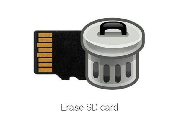 Phần mềm sửa lỗi thẻ nhớ MicroSD Android Erase SD card