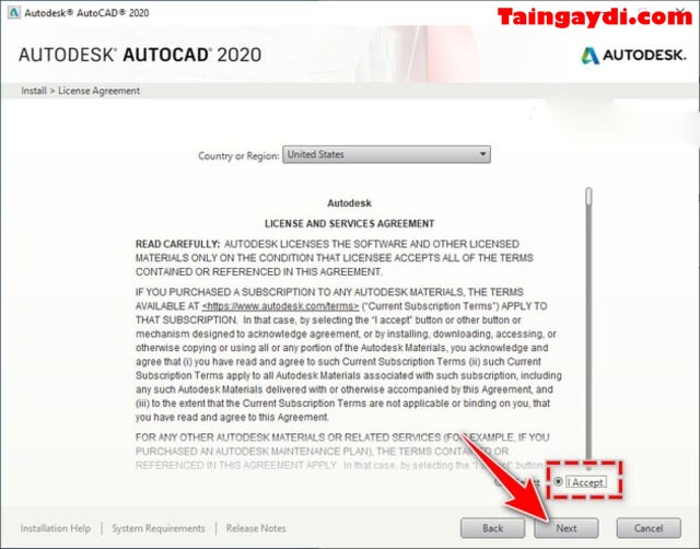 Cài đặt autocad 5