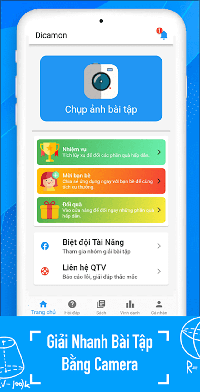 app giải tiếng anh Dicamon