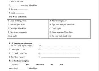 bài tập tiếng anh lớp 4