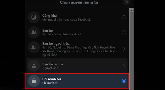 cách ẩn bạn bè trên facebook 10