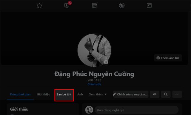 cách ẩn bạn bè trên facebook 6