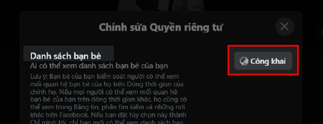 cách ẩn bạn bè trên facebook 9