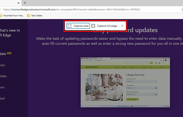 Chụp màn hình máy tính bằng Microsoft Edge 2