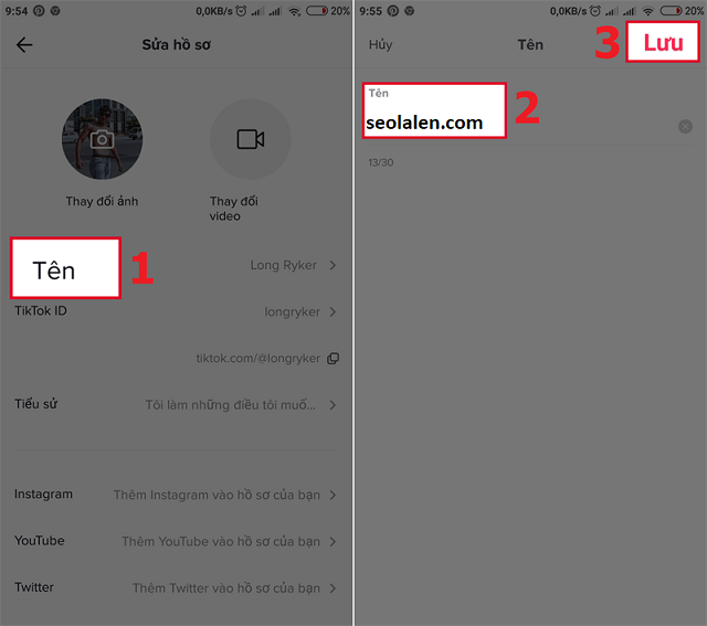 cách đổi tên tiktok 2