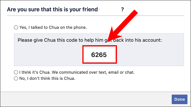Cách lấy lại Facebook không cần mã xác nhận qua bạn bè 6