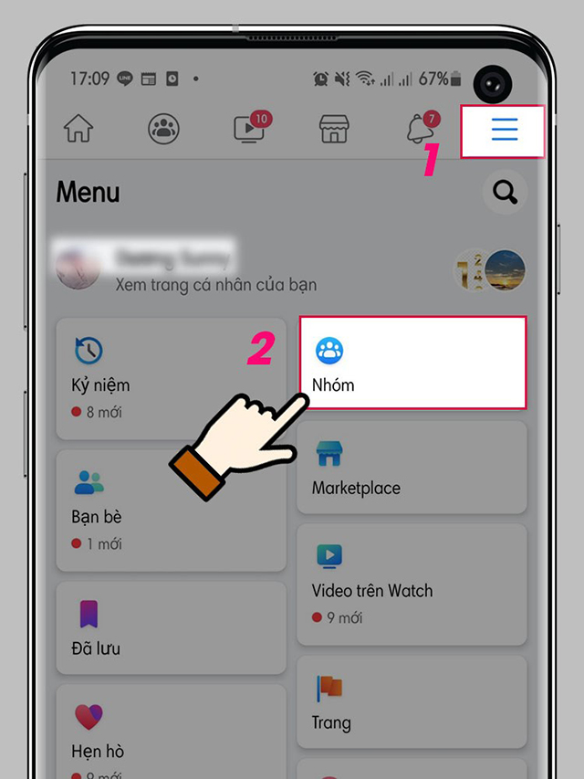 Cách tạo nhóm trên Facebook bằng điện thoại 1